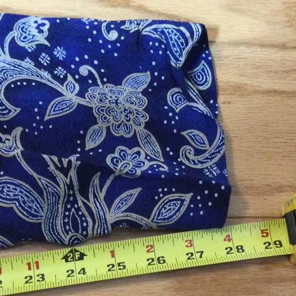 6 Tanner boho royal blue print pants - Picture 12 of 16